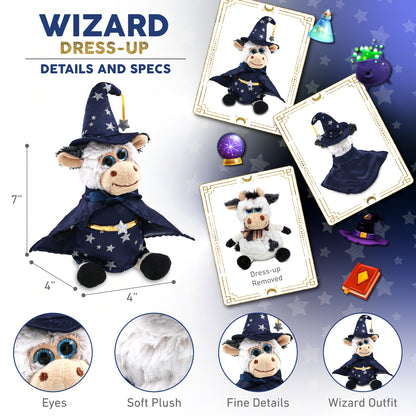 SUPER SOFT PLUSH - SITTING COW WIZARD