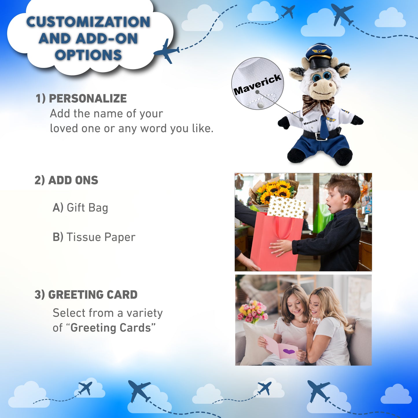 SUPER SOFT PLUSH - SITTING COW PILOT DRESS UP