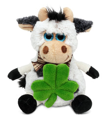 PLUSH SHAMROCK - SUPER SOFT PLUSH - SITTING COW