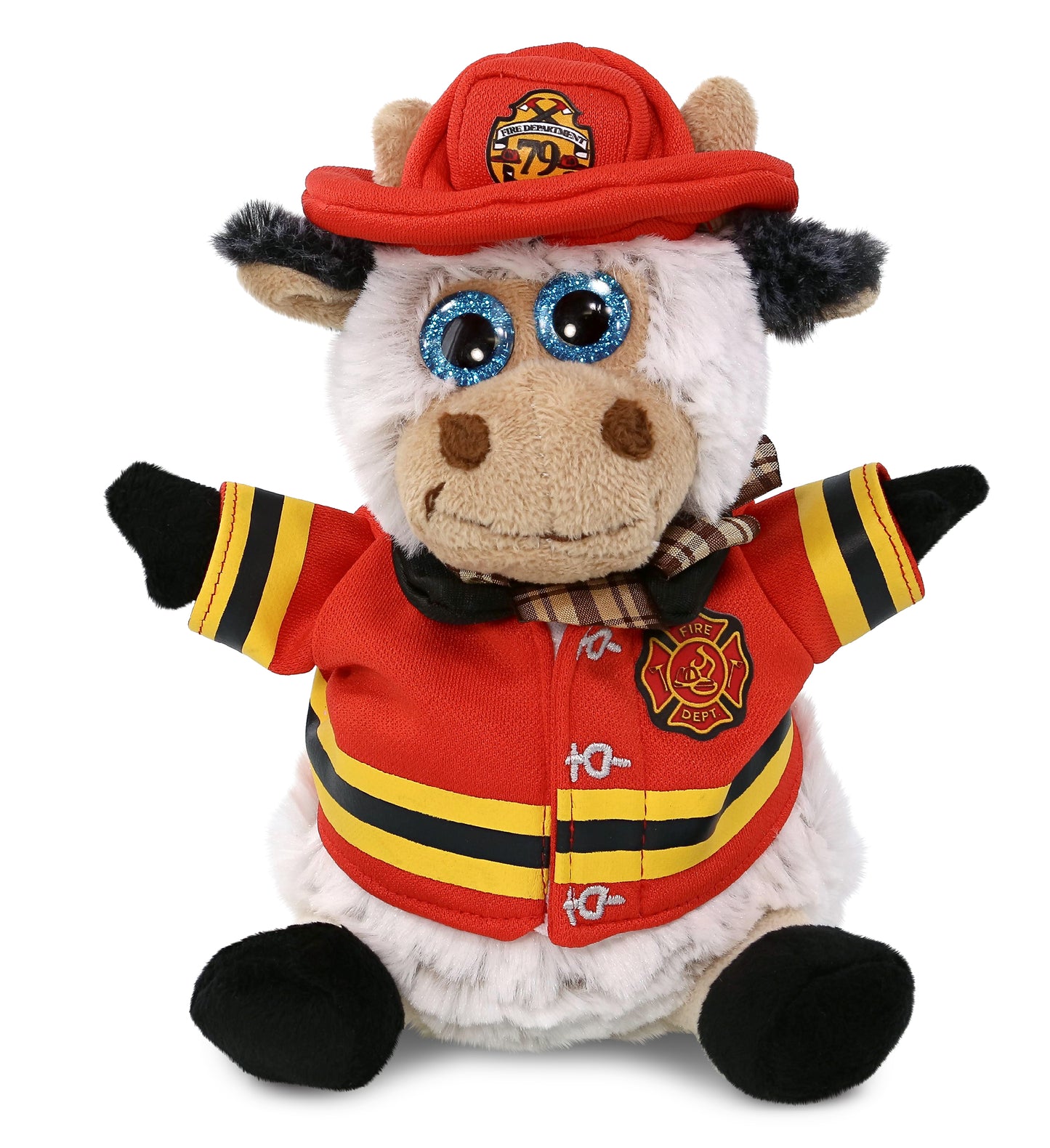 PLUSH FIREMAN - SUPER SOFT PLUSH - SITTING COW