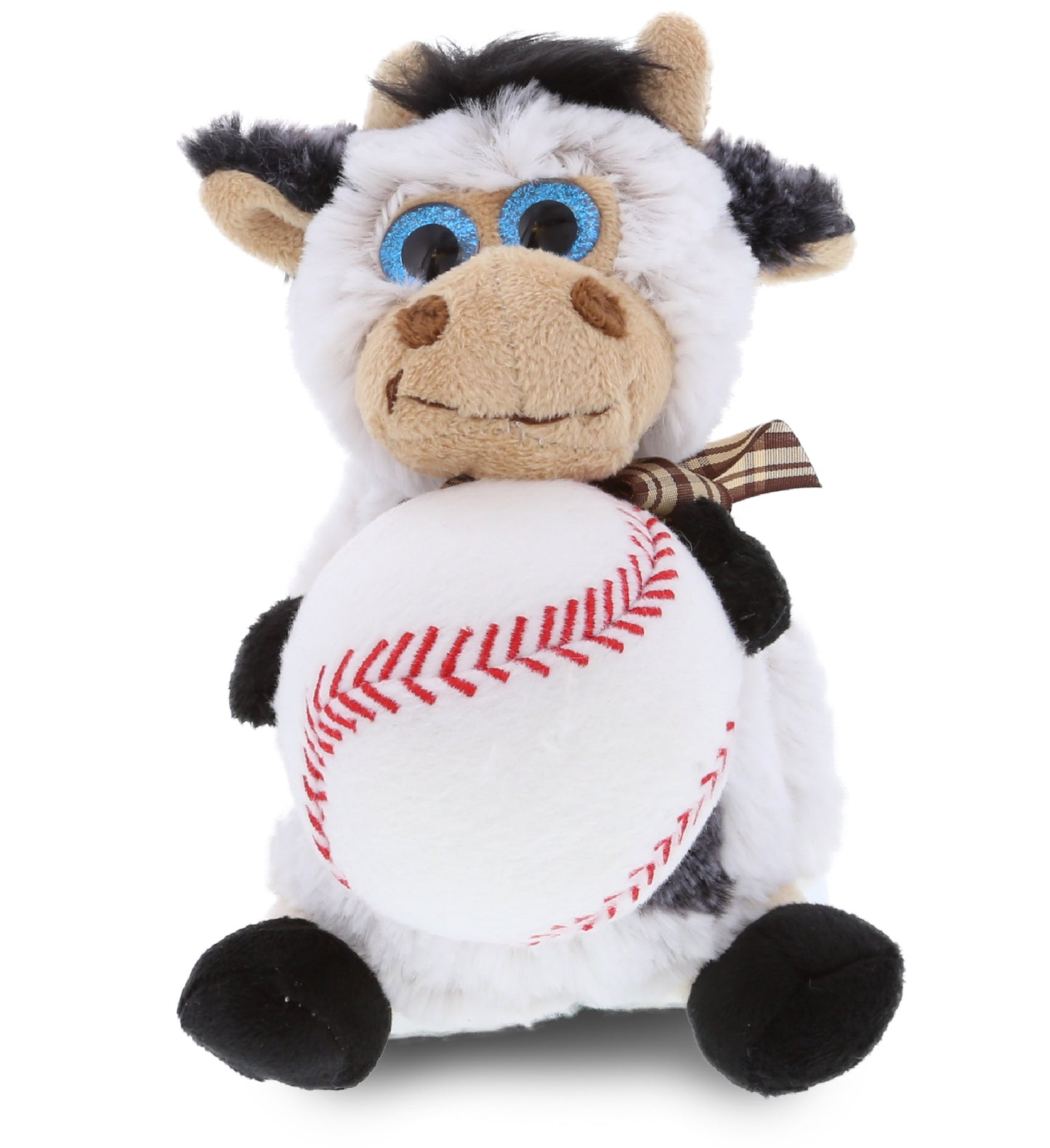 PLUSH BASEBALL - SUPER SOFT PLUSH - SITTING COW