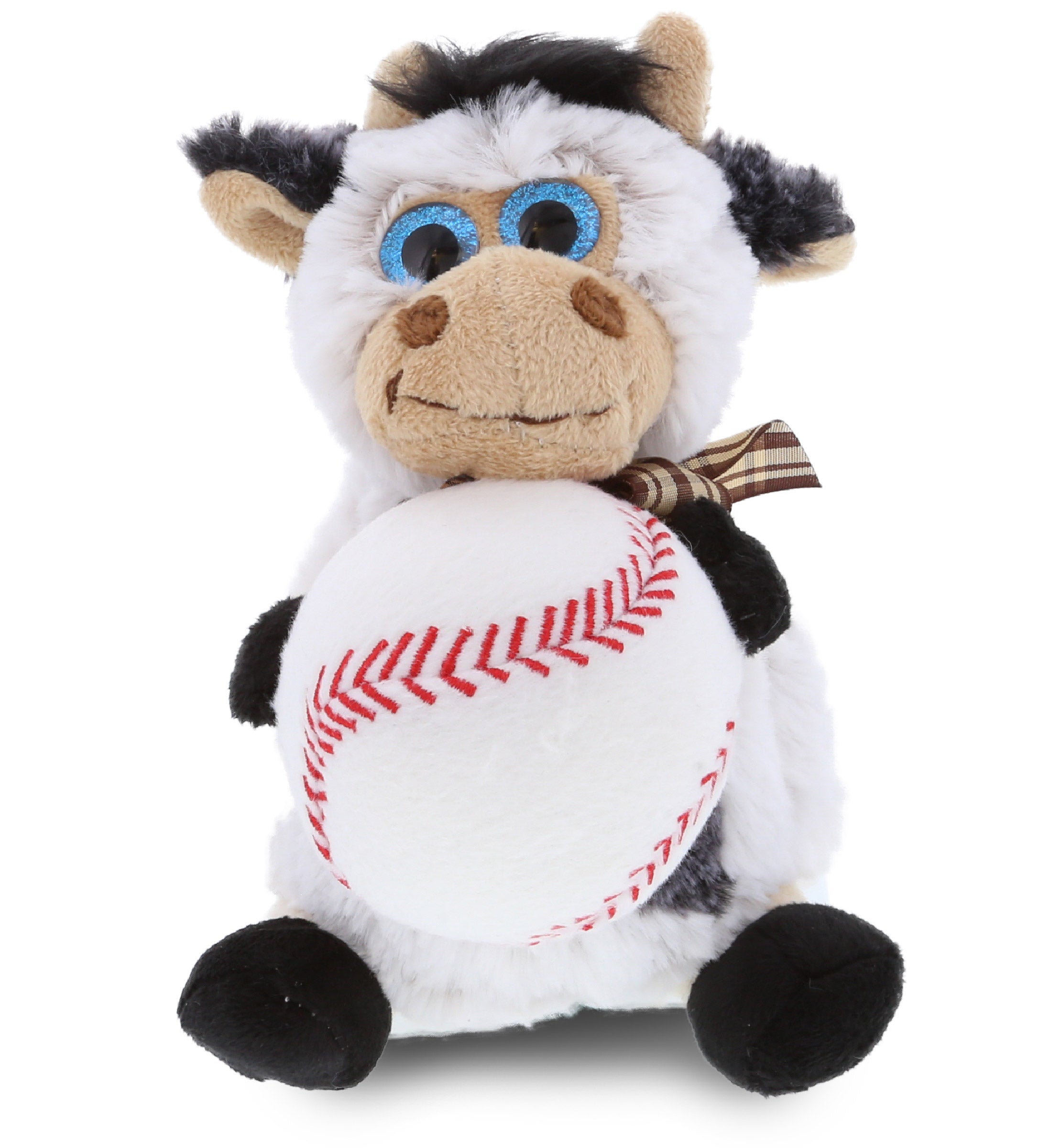 PLUSH BASEBALL - SUPER SOFT PLUSH - SITTING COW
