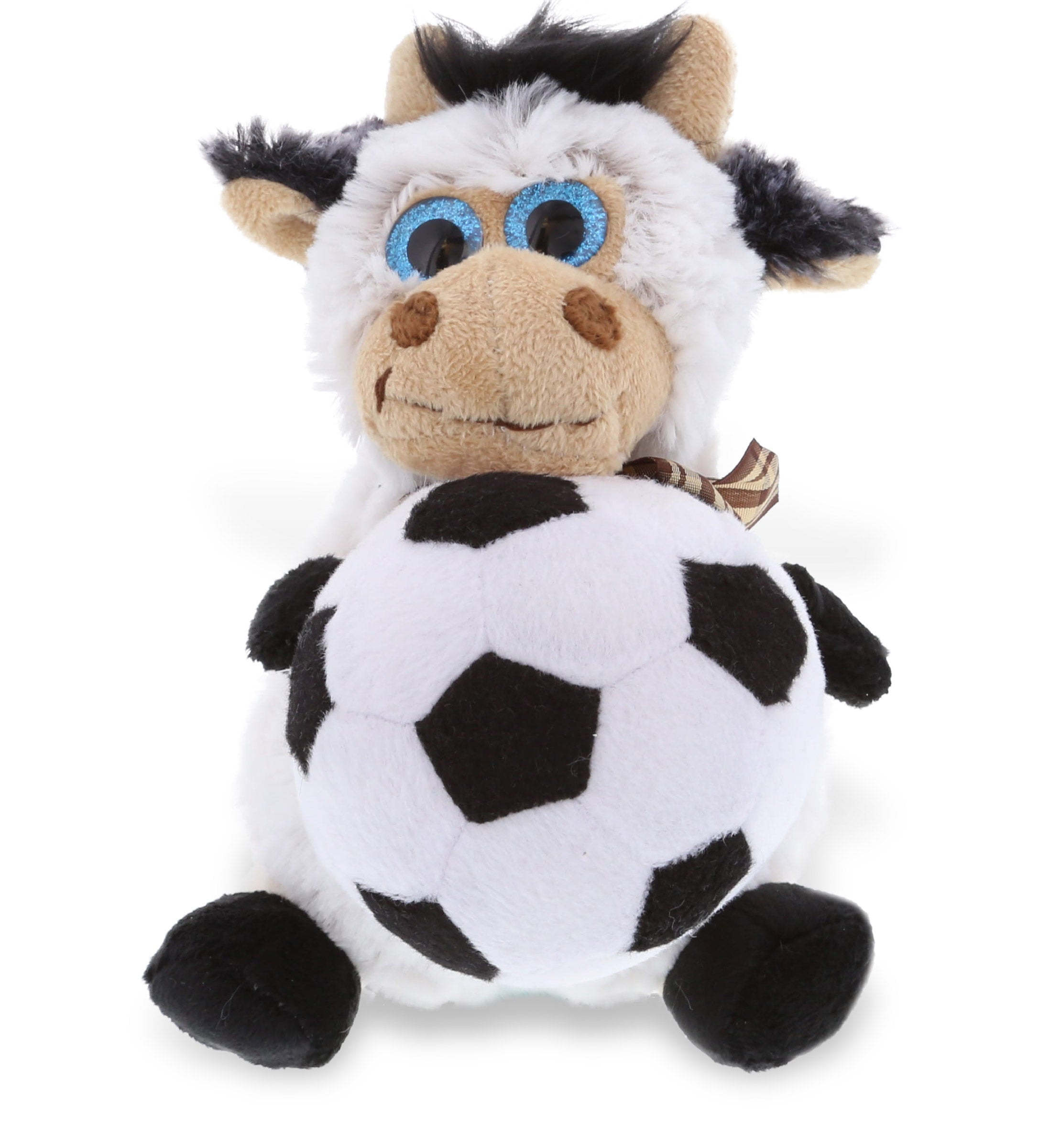 PLUSH SOCCER BALL - SUPER SOFT PLUSH - SITTING COW
