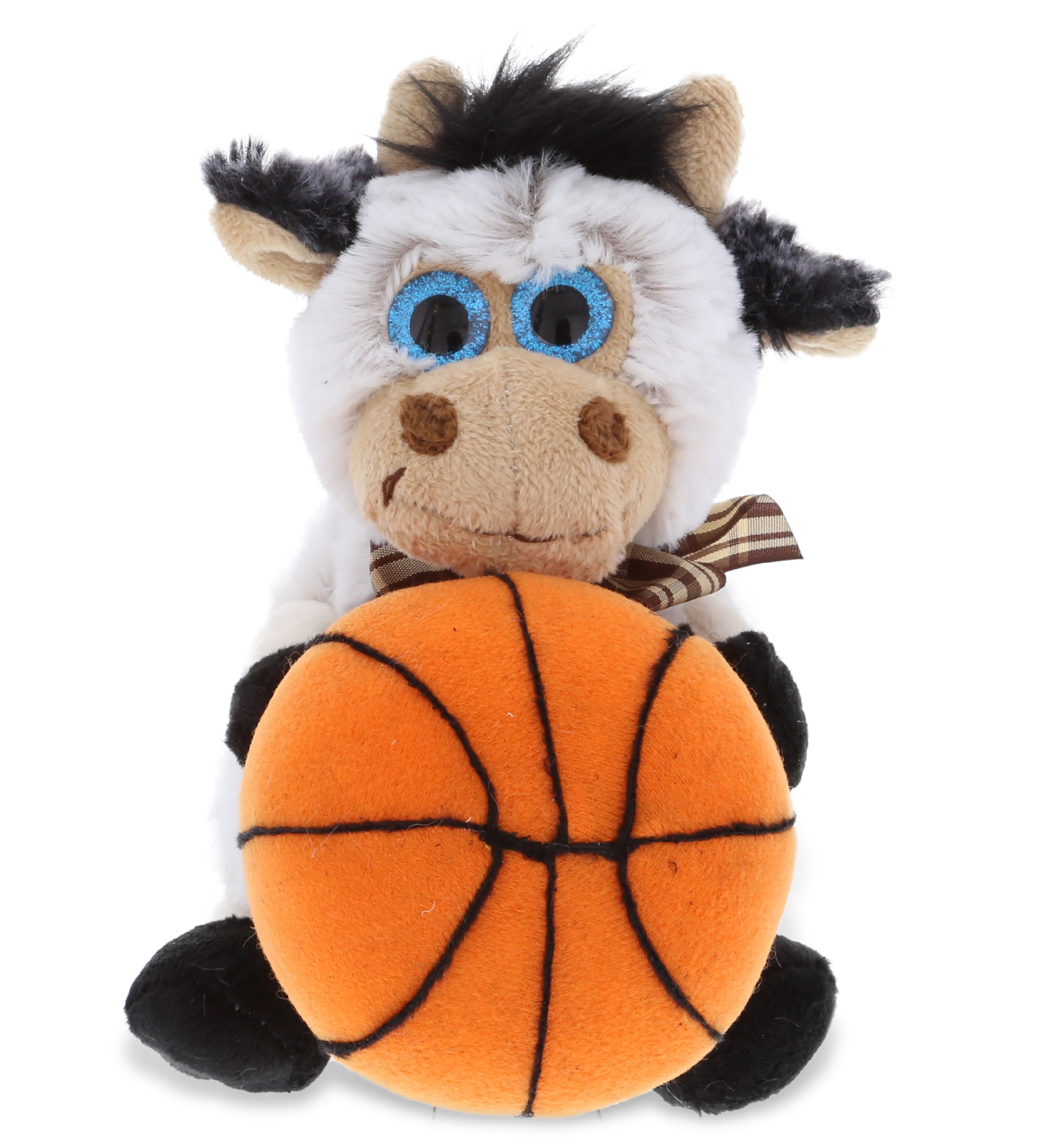 PLUSH BASKETBALL - SUPER SOFT PLUSH - SITTING COW