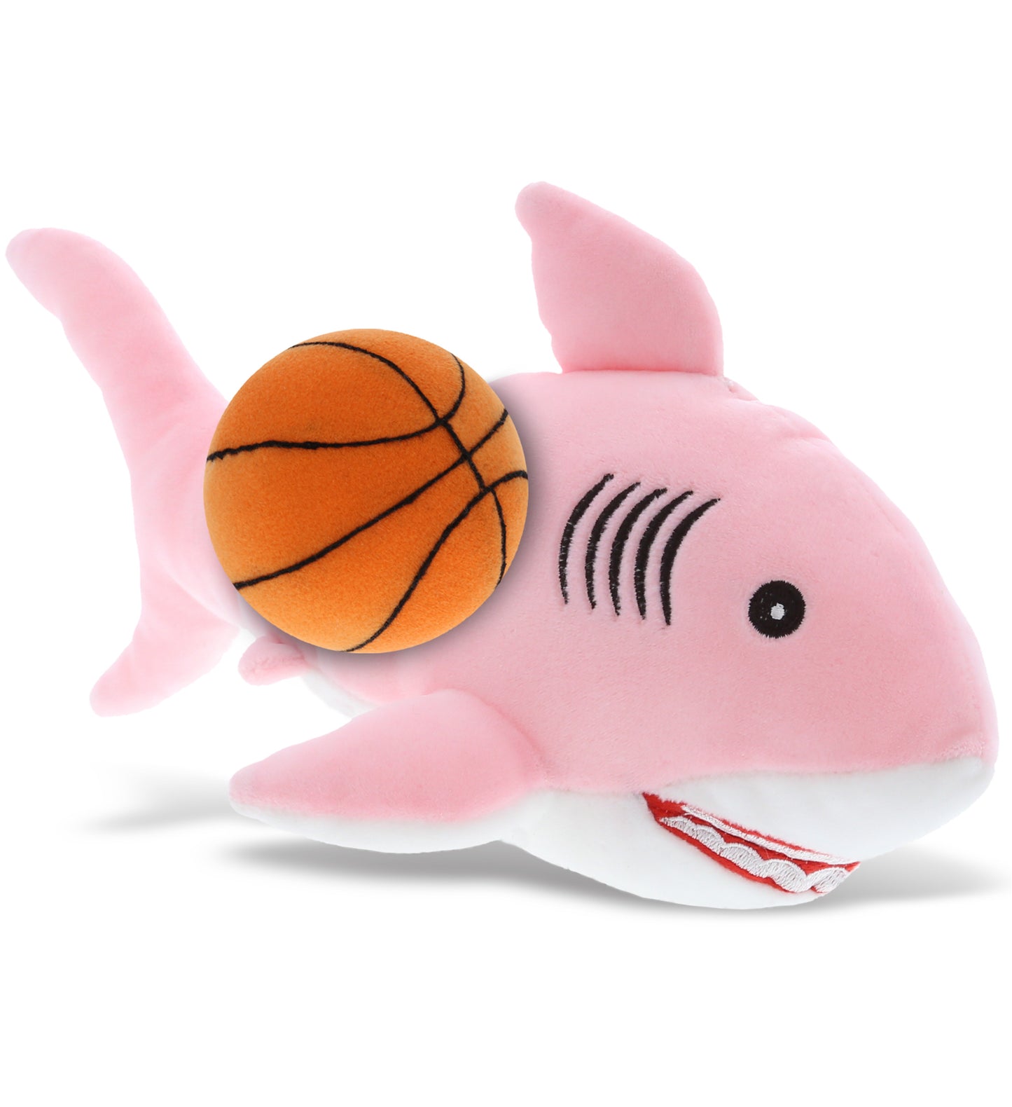 PLUSH BASKETBALL - BABY SOFT PLUSH - PINK SHARK
