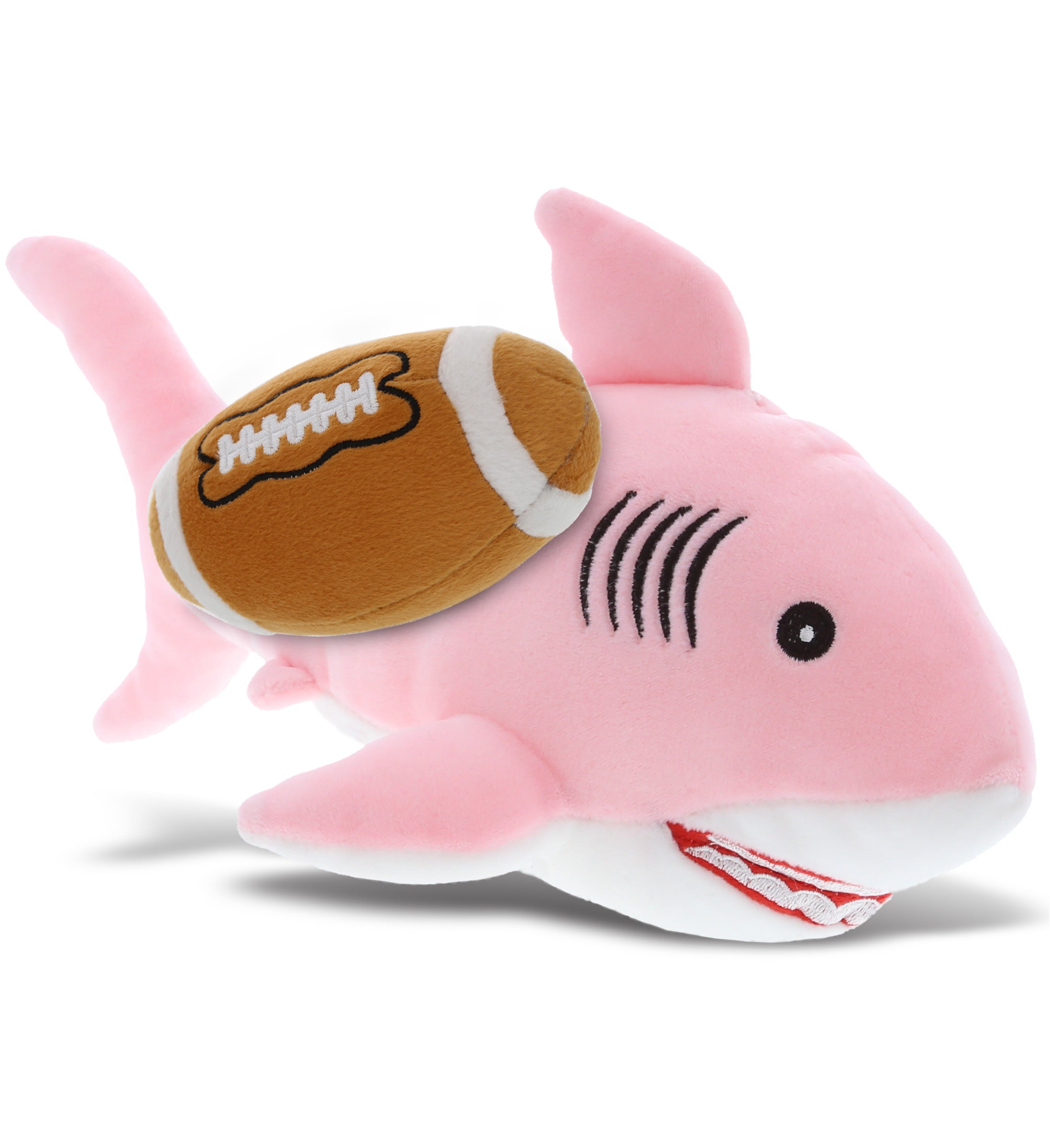 PLUSH FOOTBALL - BABY SOFT PLUSH - PINK SHARK