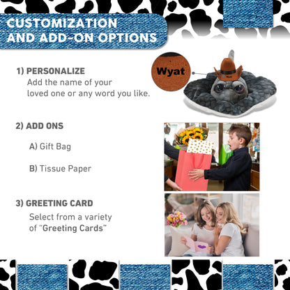 WILD COLLECTION PLUSH - 18.5" GREY STINGRAY COWBOY DRESS UP