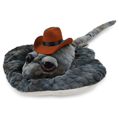 WILD COLLECTION PLUSH - 18.5" GREY STINGRAY COWBOY DRESS UP