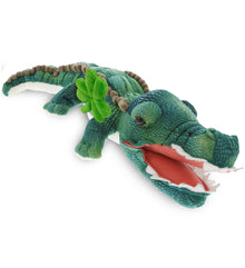 PLUSH SHAMROCK - WILD COLLECTION PLUSH - 18" GREEN ALLIGATOR