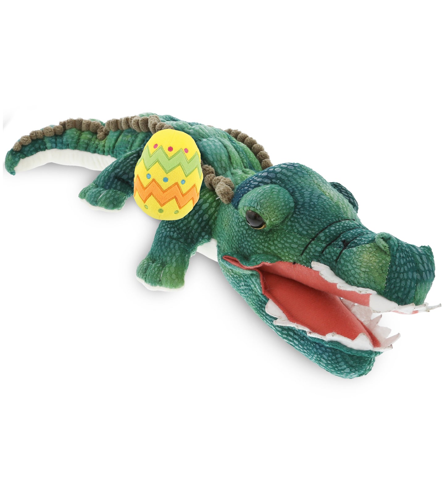 PLUSH EASTER EGG - WILD COLLECTION PLUSH - 18" GREEN ALLIGATOR