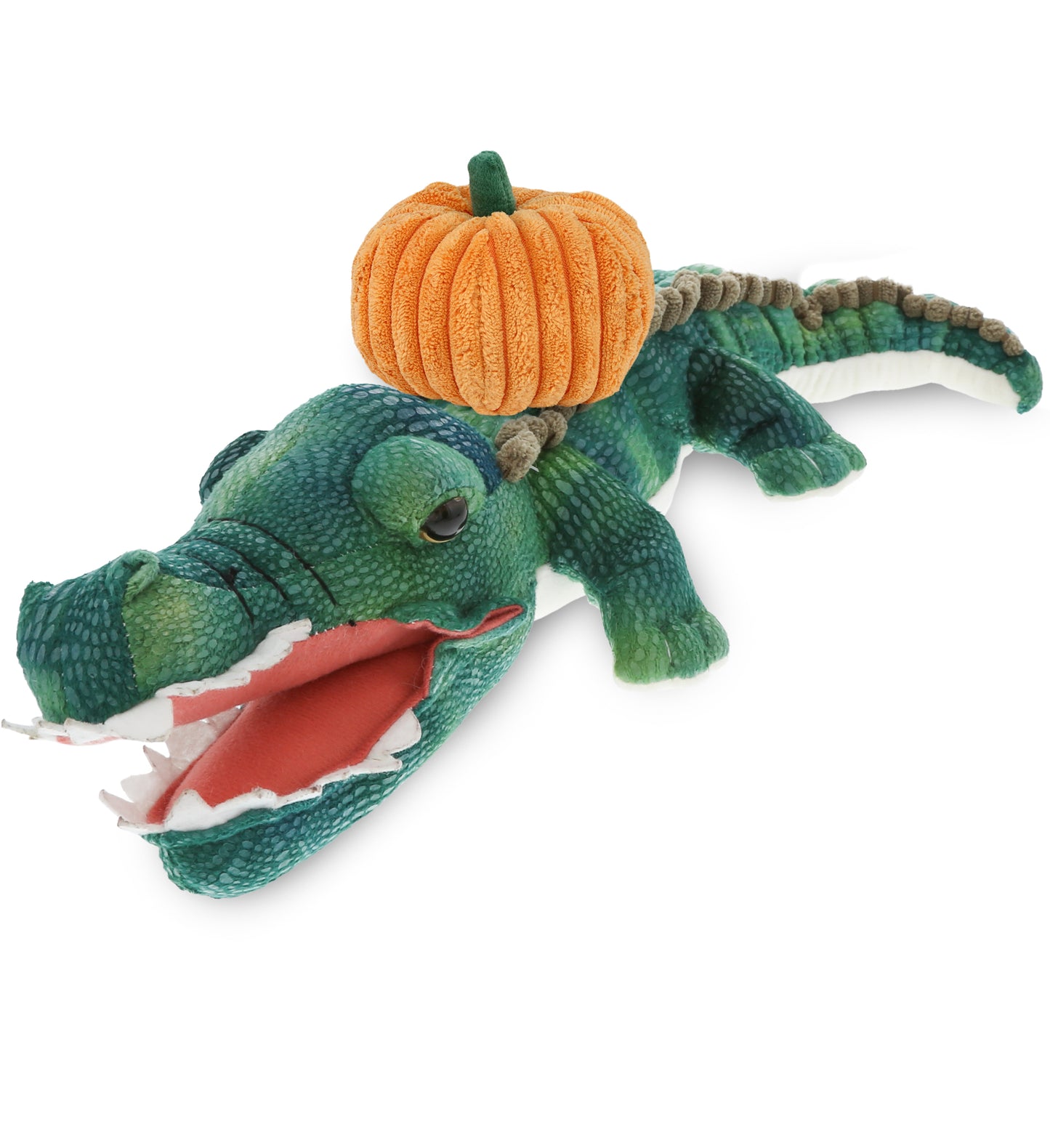 PLUSH PUMPKIN - WILD COLLECTION PLUSH - 18" GREEN ALLIGATOR