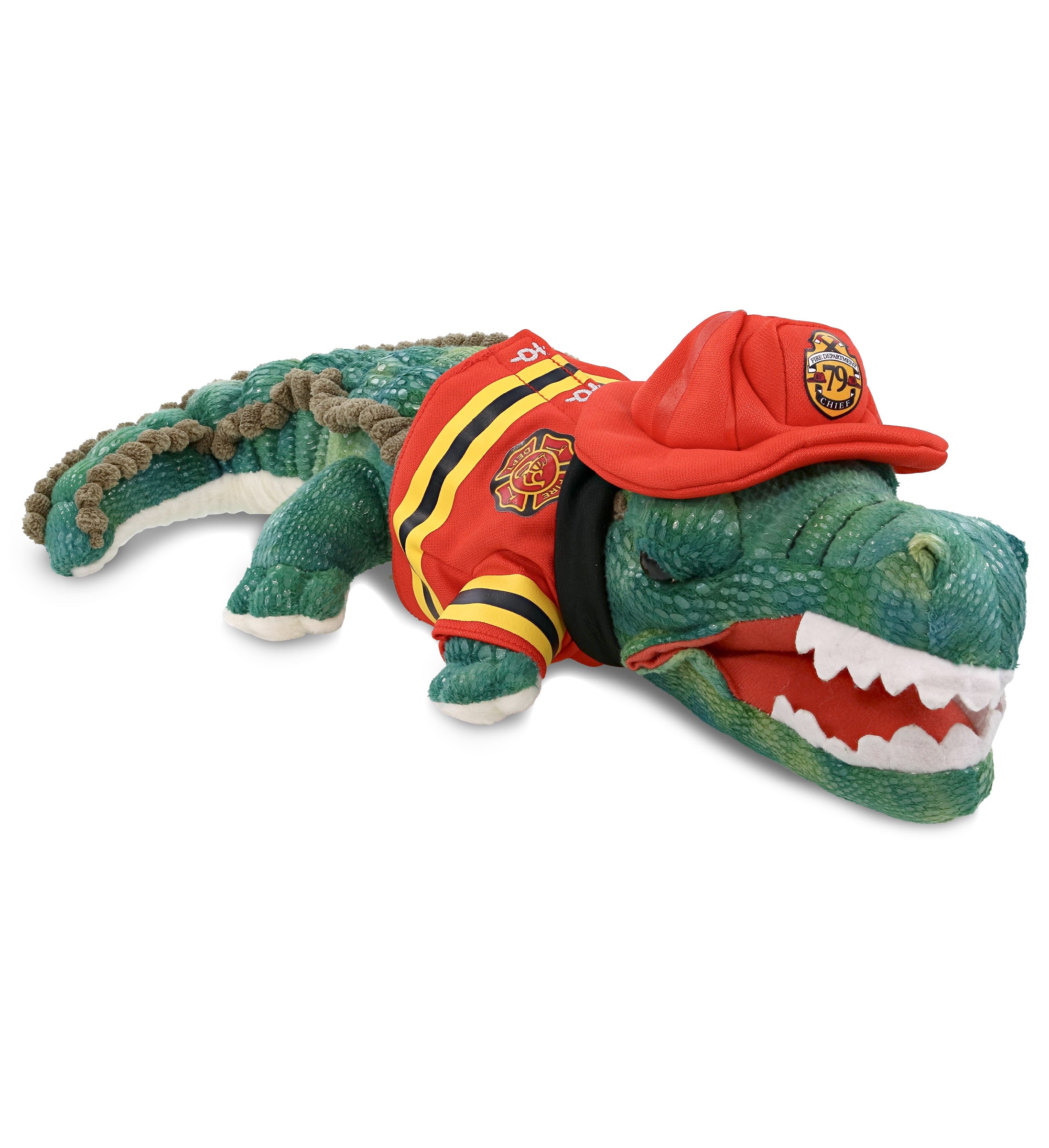 PLUSH FIREMAN - WILD COLLECTION PLUSH - 18" GREEN ALLIGATOR