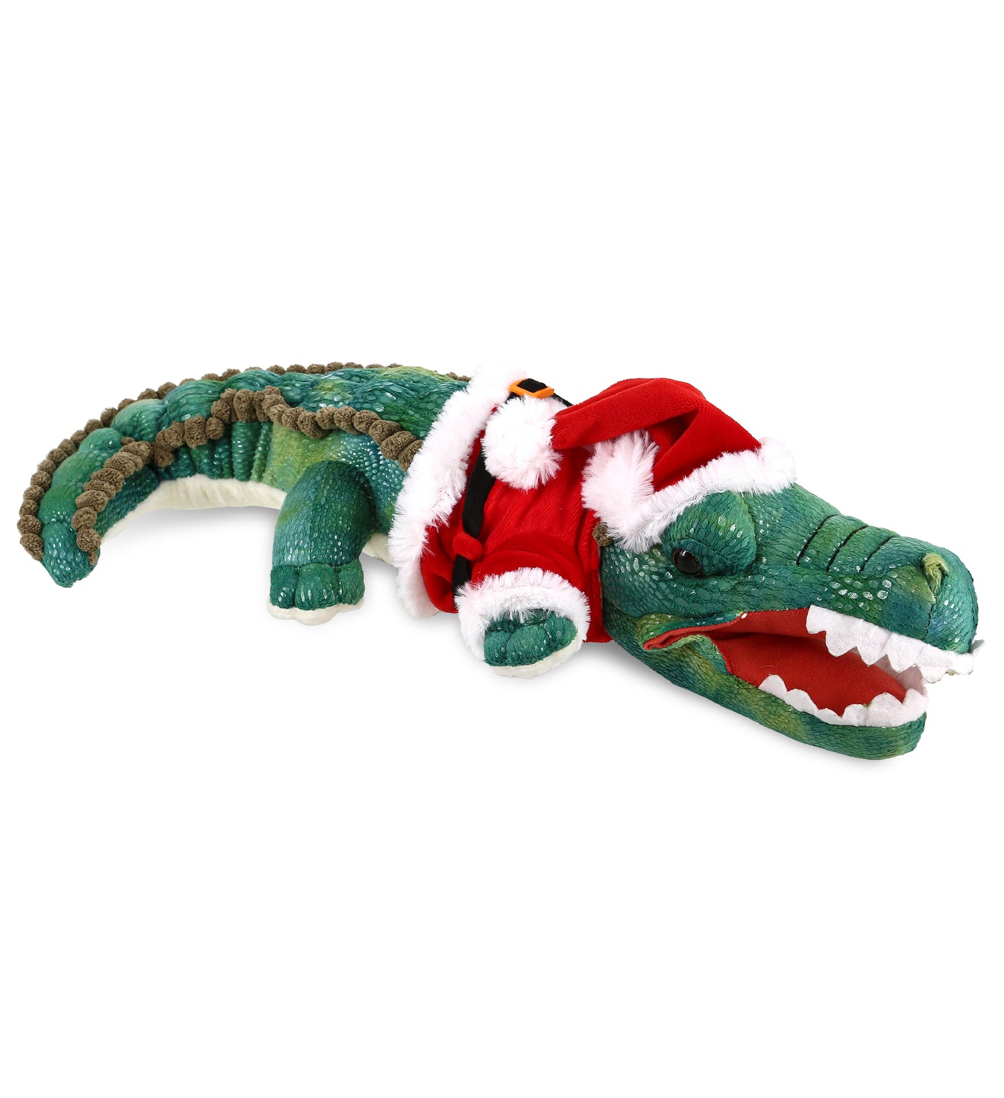 PLUSH SANTA - WILD COLLECTION PLUSH - 18" GREEN ALLIGATOR