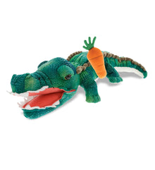 DolliBu Happy Easter Super Soft Plush Green Alligator with Carrot - 18 Inches