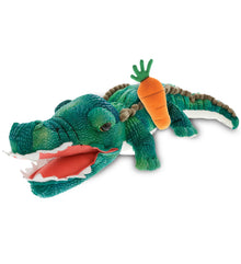 DolliBu Happy Easter Super Soft Plush Green Alligator with Carrot - 24 Inches