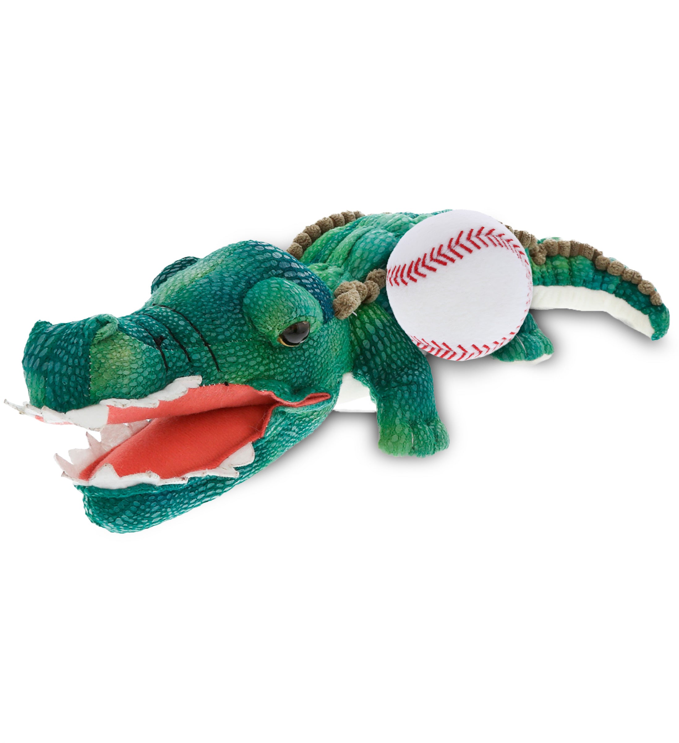 PLUSH BASEBALL - WILD COLLECTION PLUSH - 24" GREEN ALLIGATOR