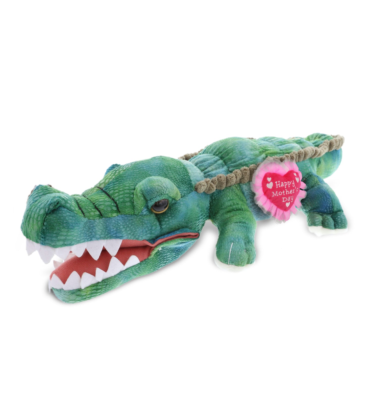 PLUSH MOTHERS DAY HEART - WILD COLLECTION PLUSH - 24" GREEN ALLIGATOR