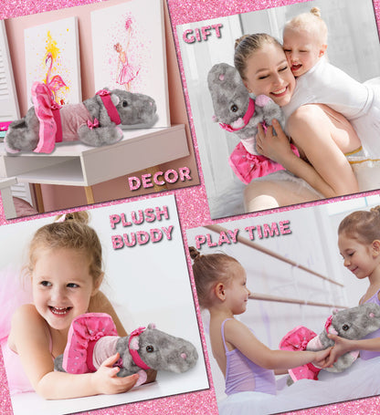 WILD COLLECTION PLUSH - 11" HIPPO Ballerina