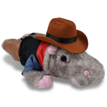 WILD COLLECTION PLUSH - 11" HIPPO COWBOY DRESS UP