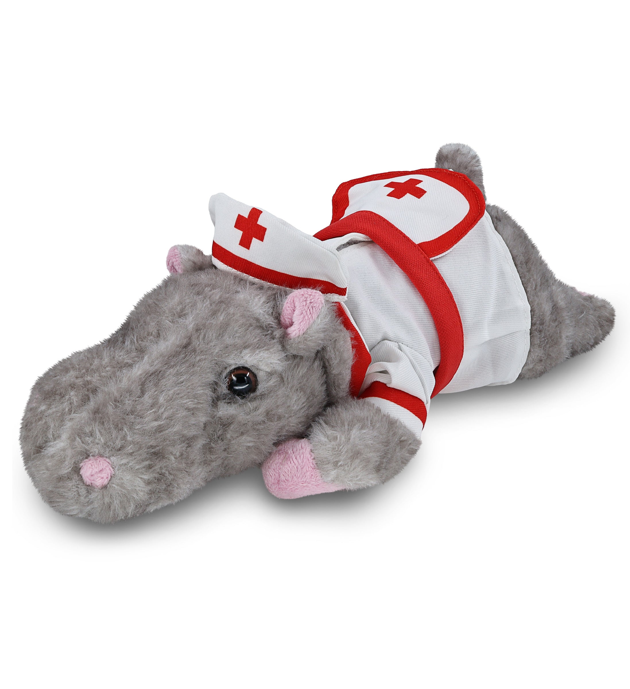 WILD COLLECTION PLUSH - 11" HIPPO NURSE DRESS UP