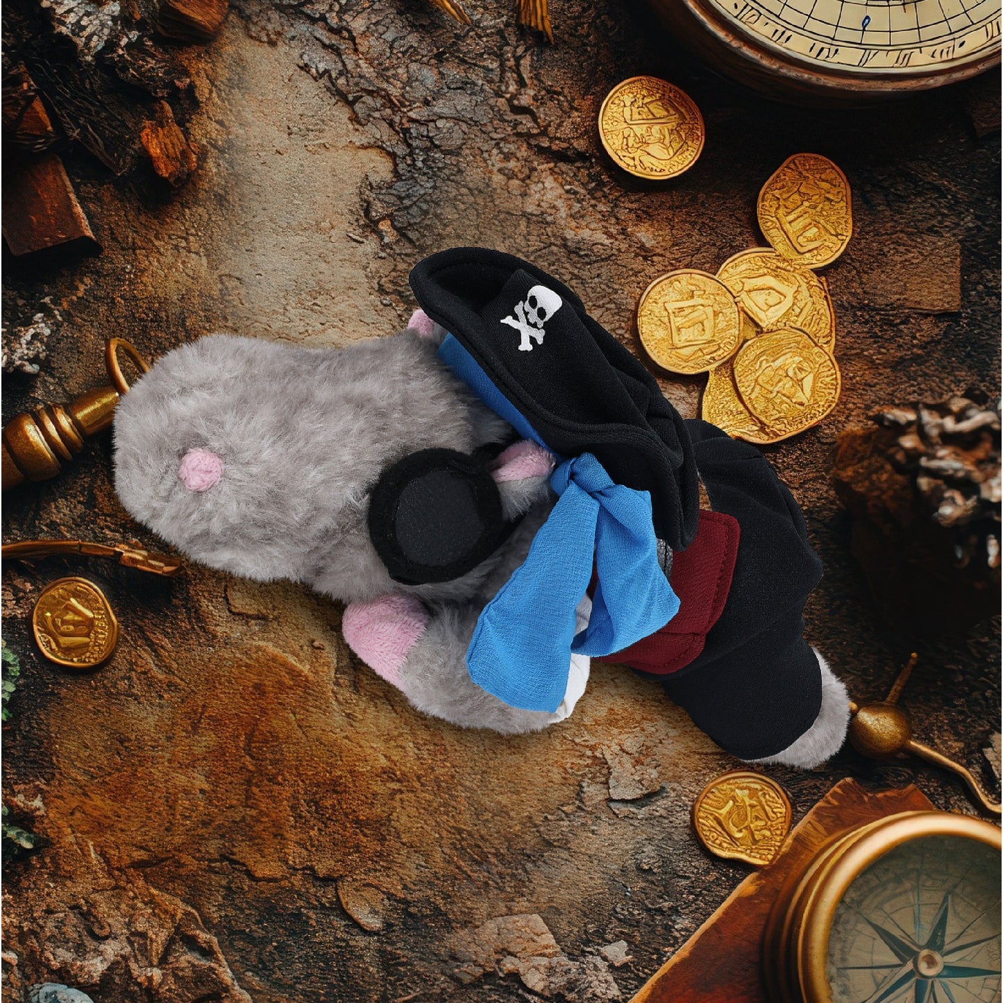 WILD COLLECTION PLUSH - 11" HIPPO WITH PIRATE DRESS UP