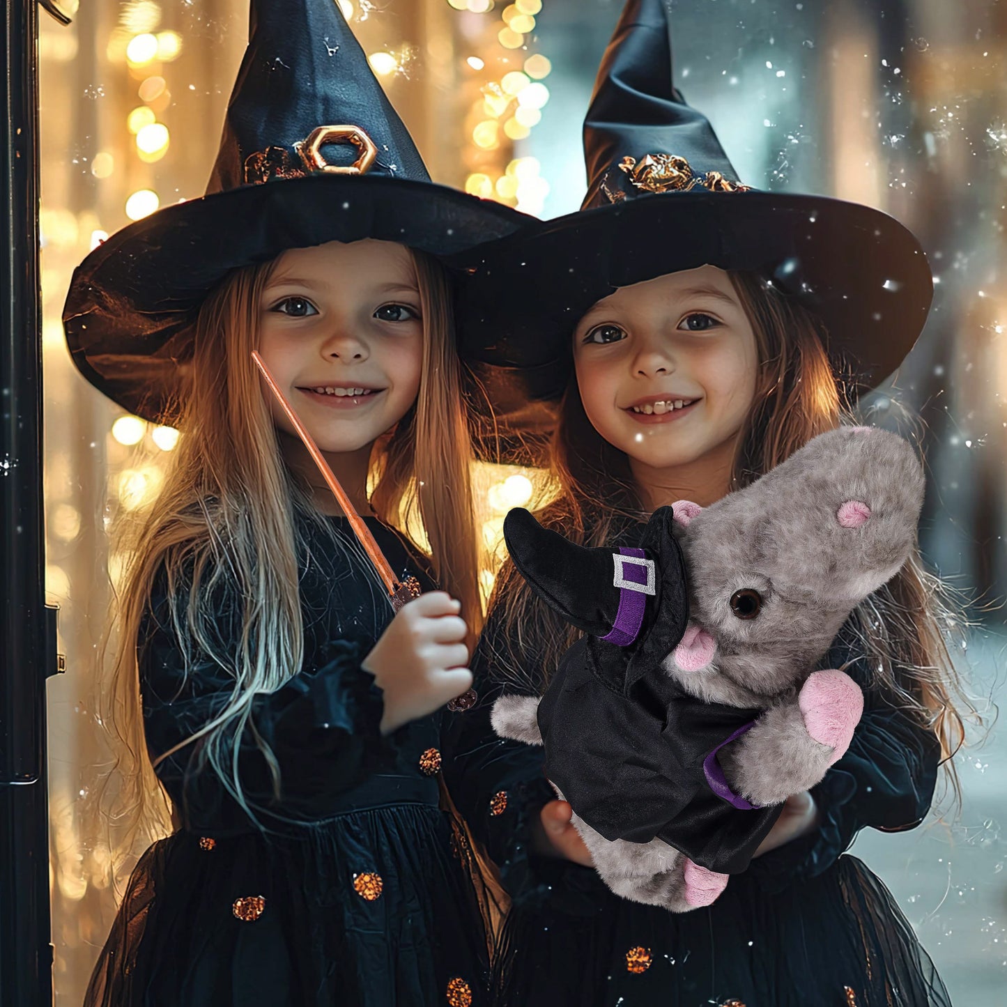 WILD COLLECTION PLUSH - 11" HIPPO WITH WITCH DRESS UP