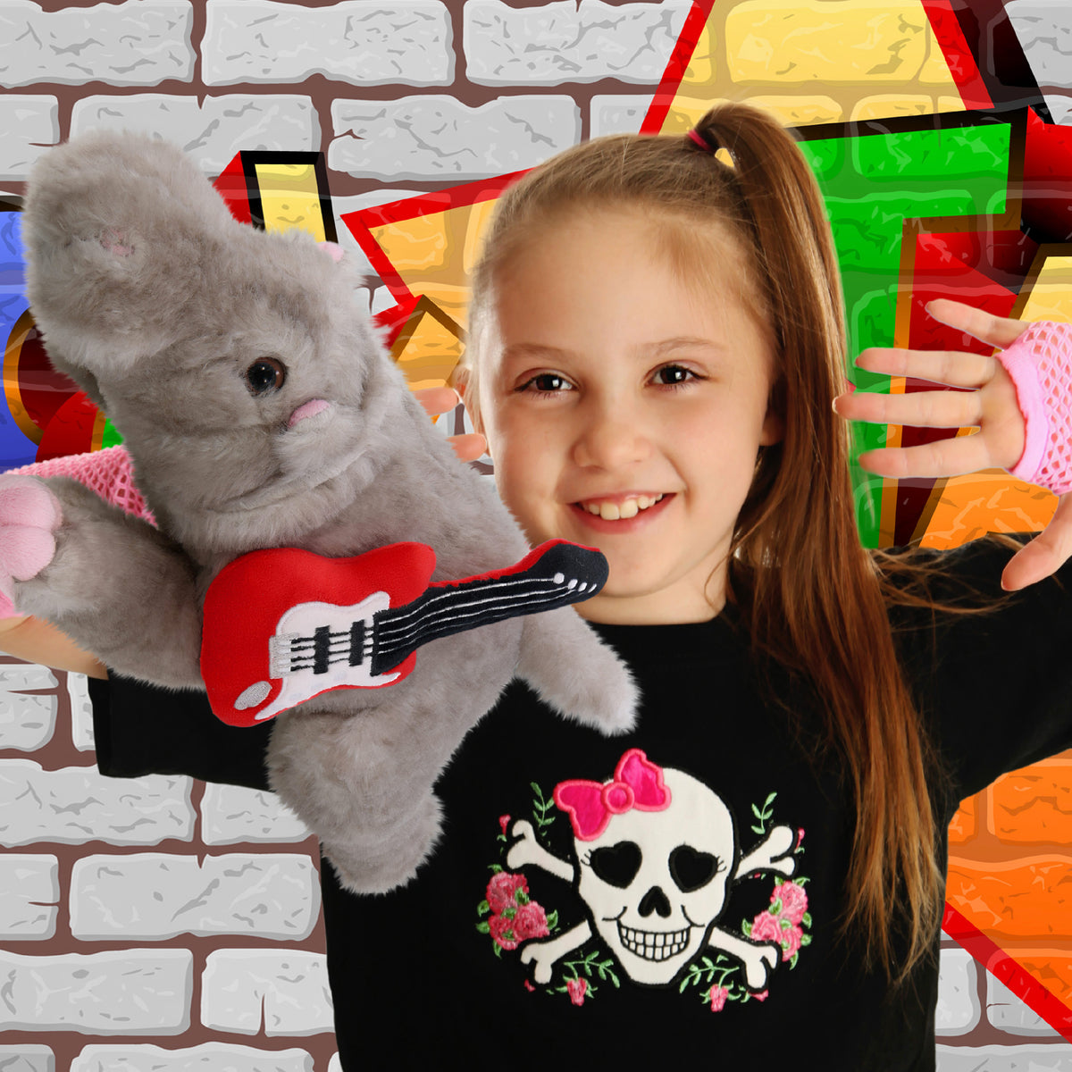 WILD COLLECTION PLUSH - 11" HIPPO WITH GUITAR ADD ON