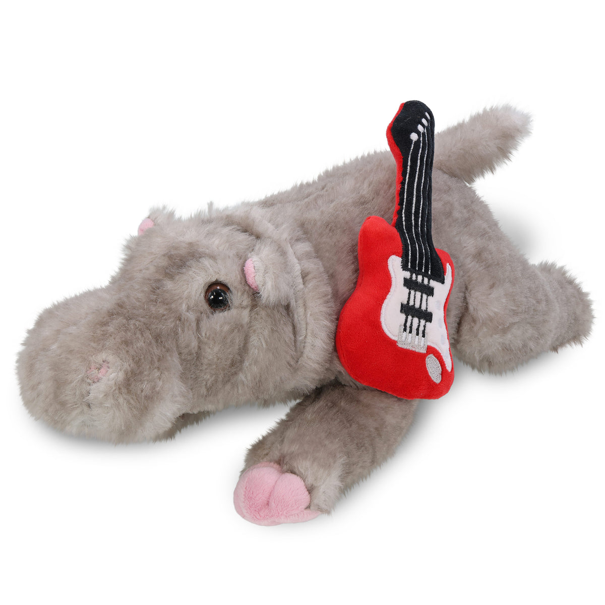WILD COLLECTION PLUSH - 11" HIPPO WITH GUITAR ADD ON
