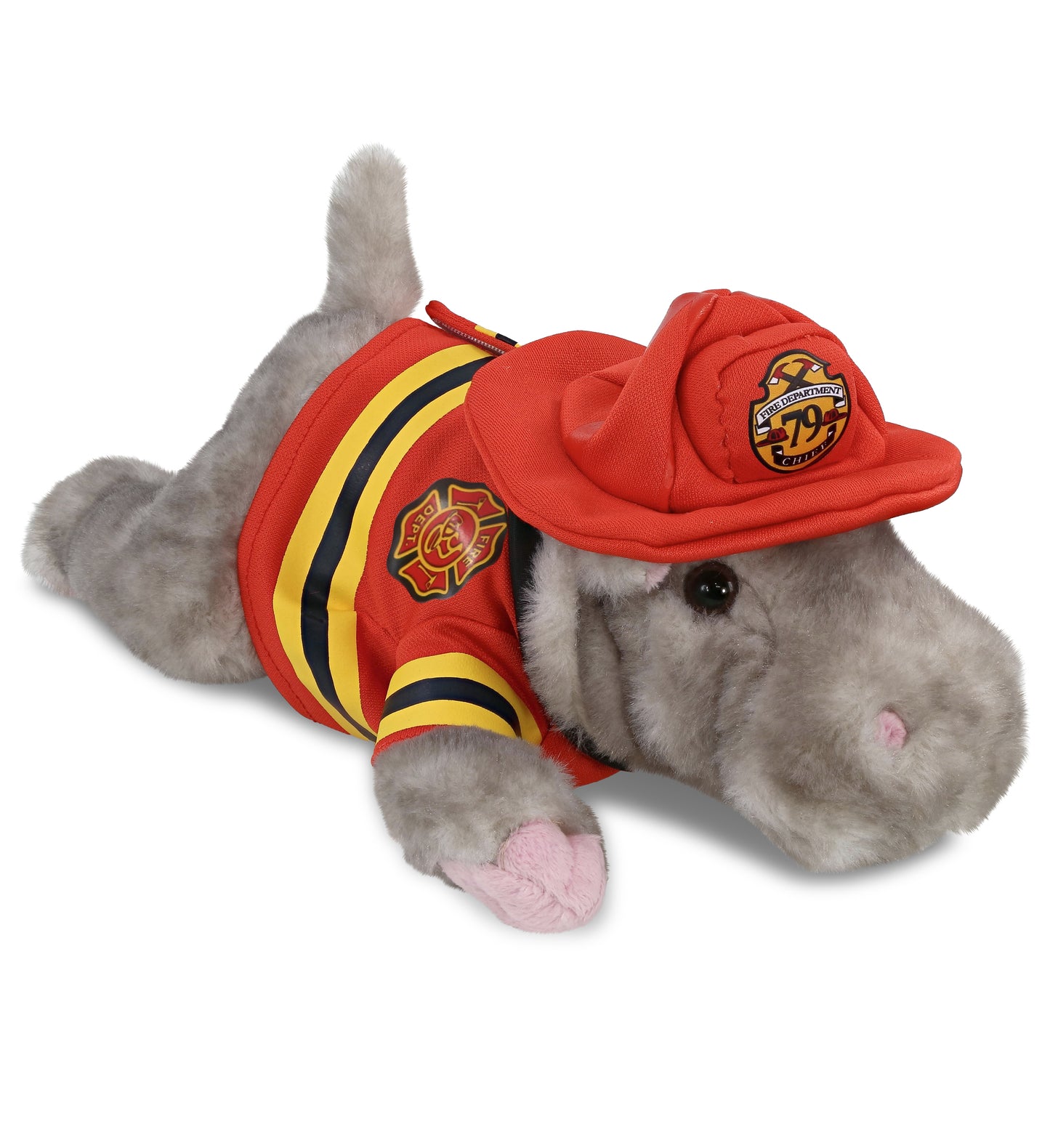 PLUSH FIREMAN - WILD COLLECTION PLUSH - 11" HIPPO
