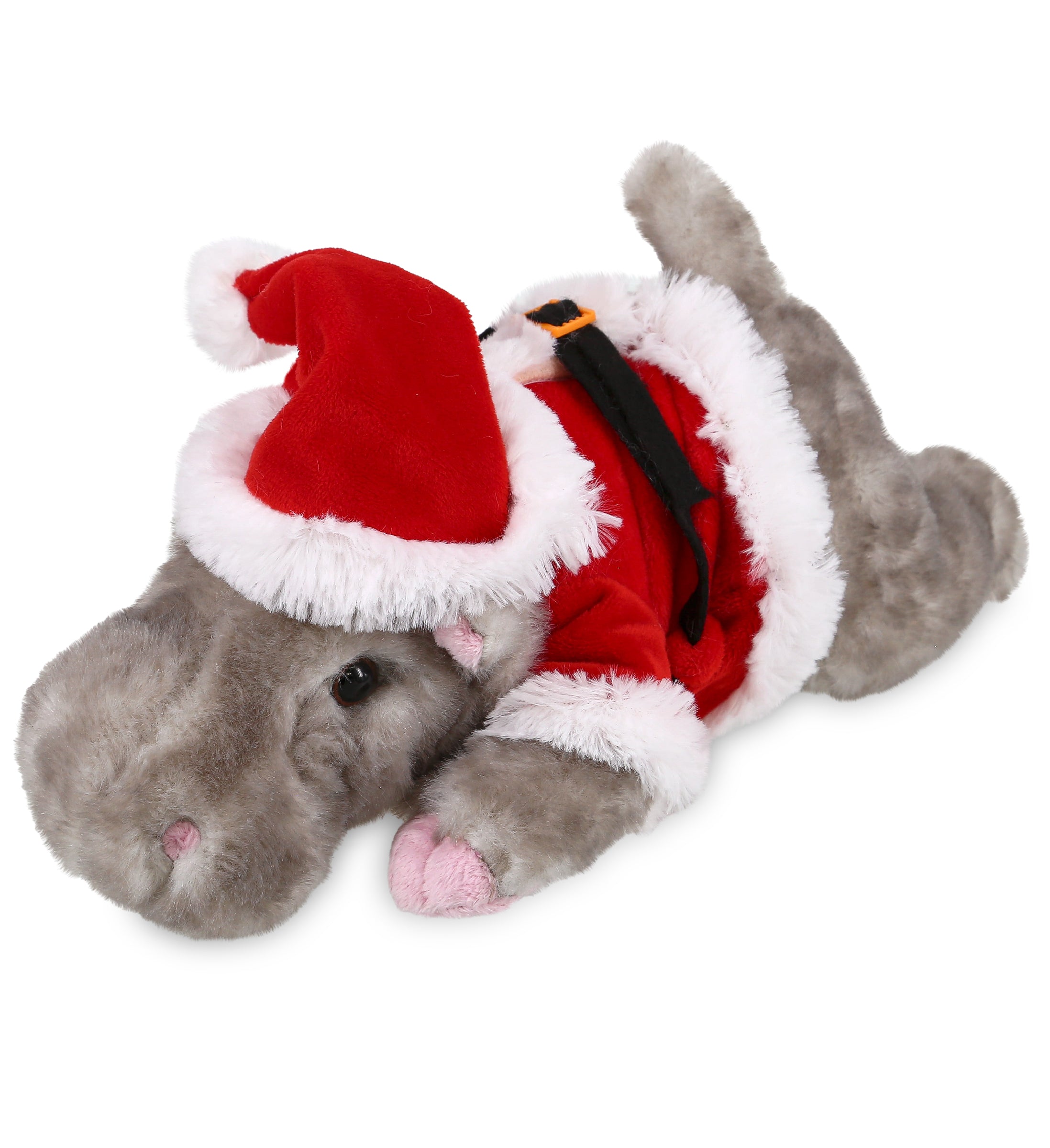PLUSH SANTA - WILD COLLECTION PLUSH - 11" HIPPO