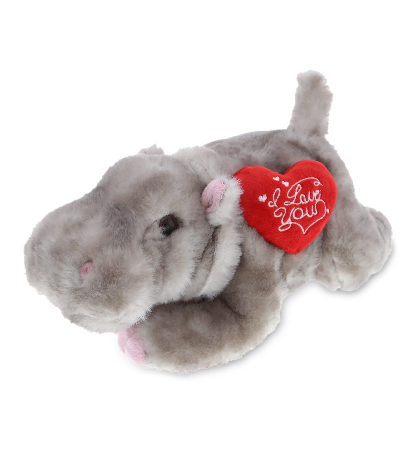 PLUSH I LOVE YOU RED HEART - WILD COLLECTION PLUSH - 11" HIPPO