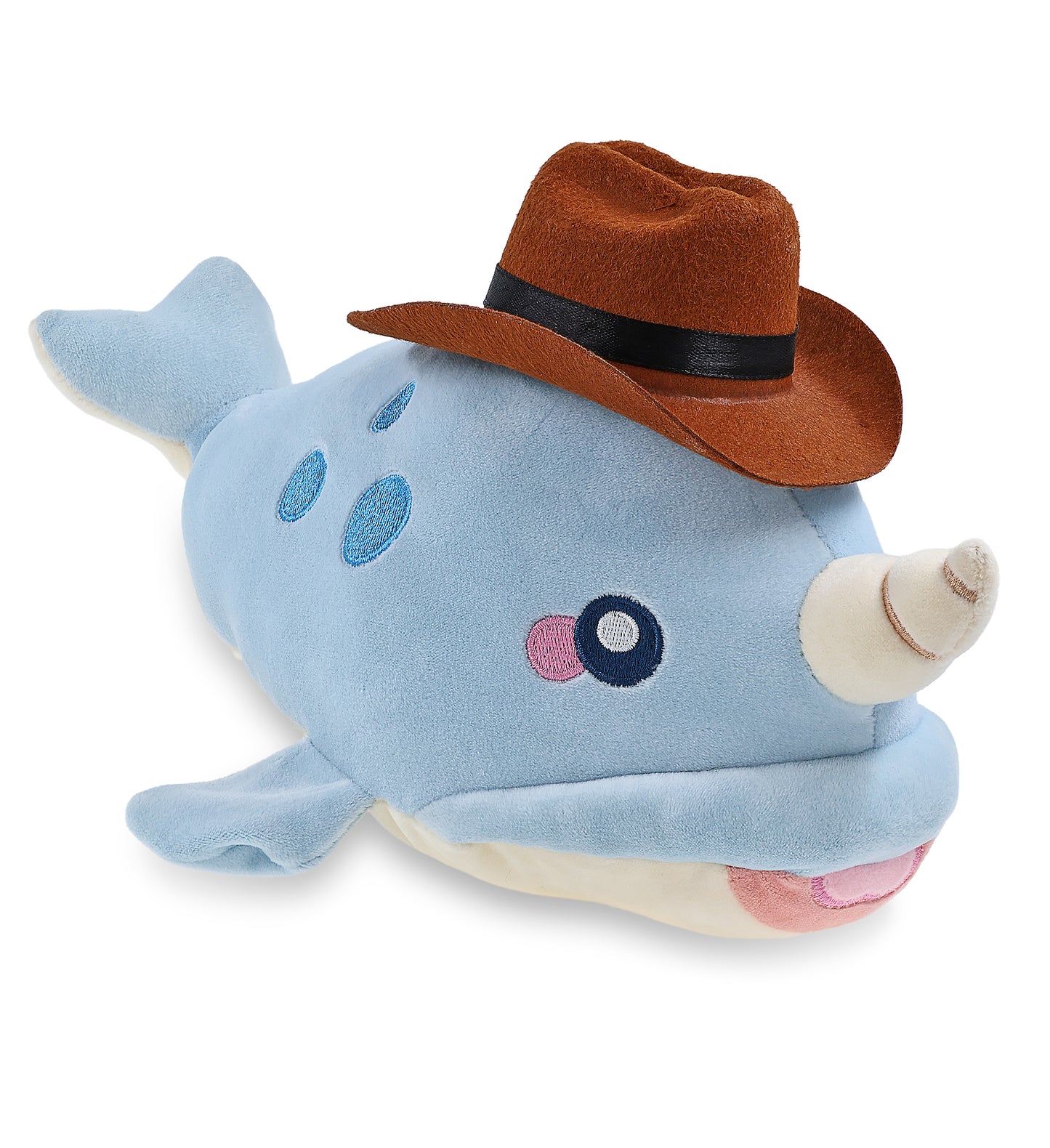 BABY SOFT PLUSH - BLUE NARWHAL COWBOY DRESS UP
