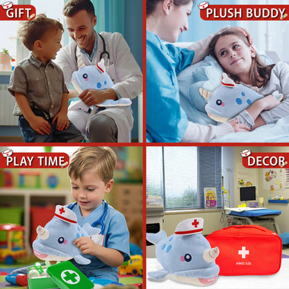 BABY SOFT PLUSH - BLUE NARWHAL NURSE