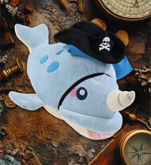 BABY SOFT PLUSH - BLUE NARWHAL PIRATE DRESS UP