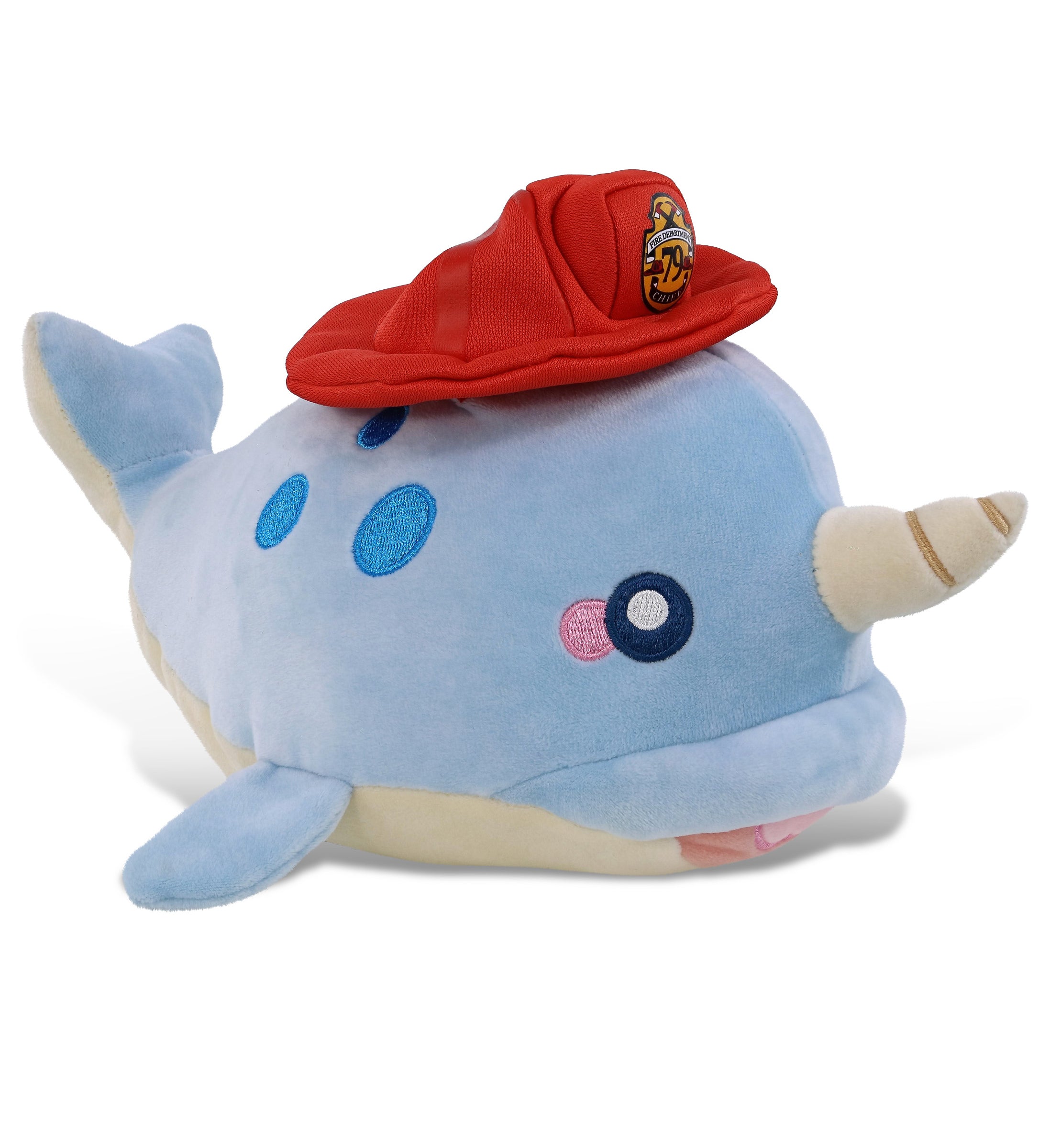PLUSH FIREMAN - BABY SOFT PLUSH - BLUE NARWHAL