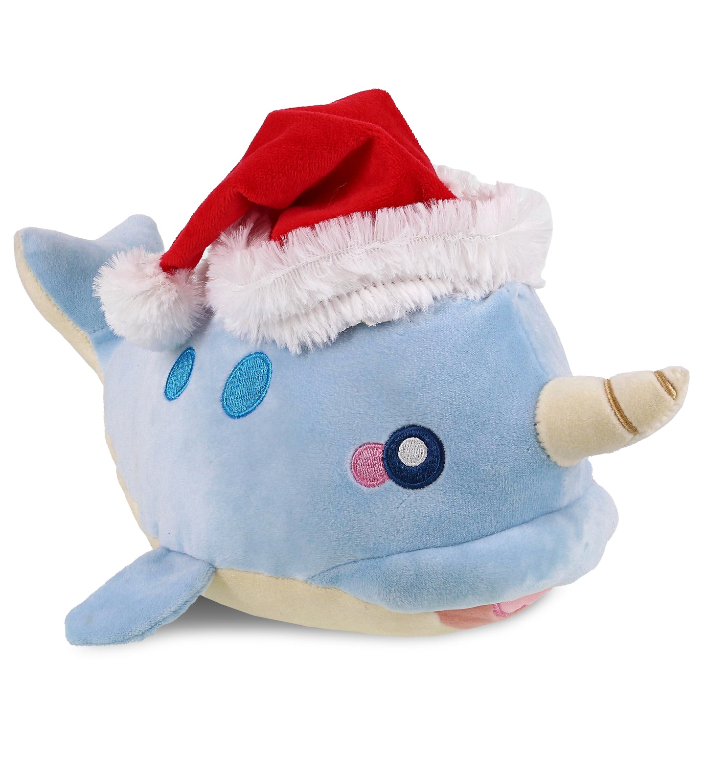 PLUSH SANTA - BABY SOFT PLUSH - BLUE NARWHAL