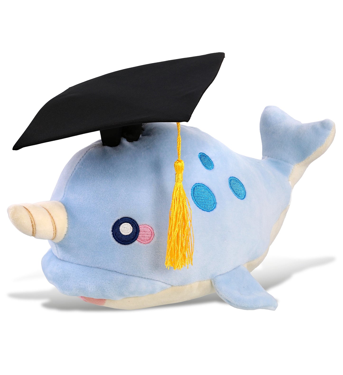 PLUSH GRADUATION - BABY SOFT PLUSH - BLUE NARWHAL