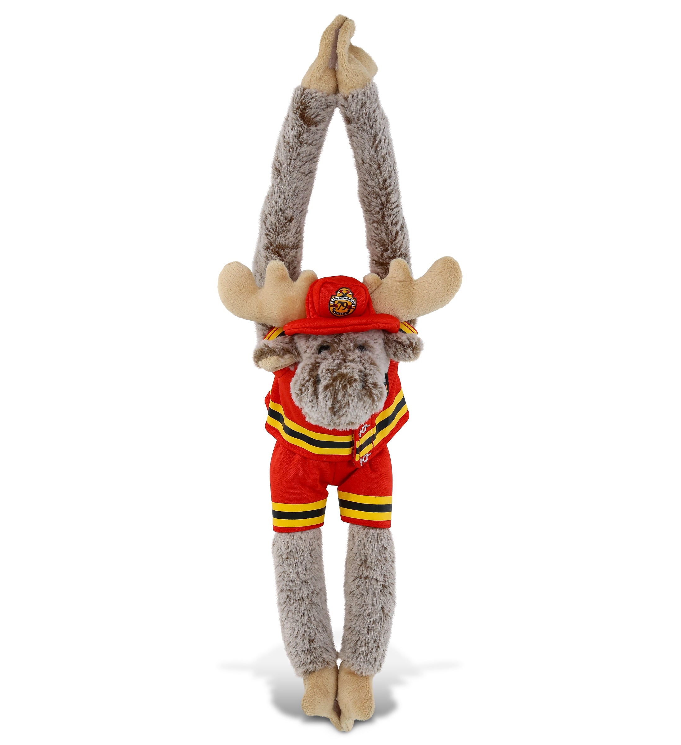 PLUSH FIREMAN - SUPER SOFT PLUSH - LONG ARMS - MOOSE