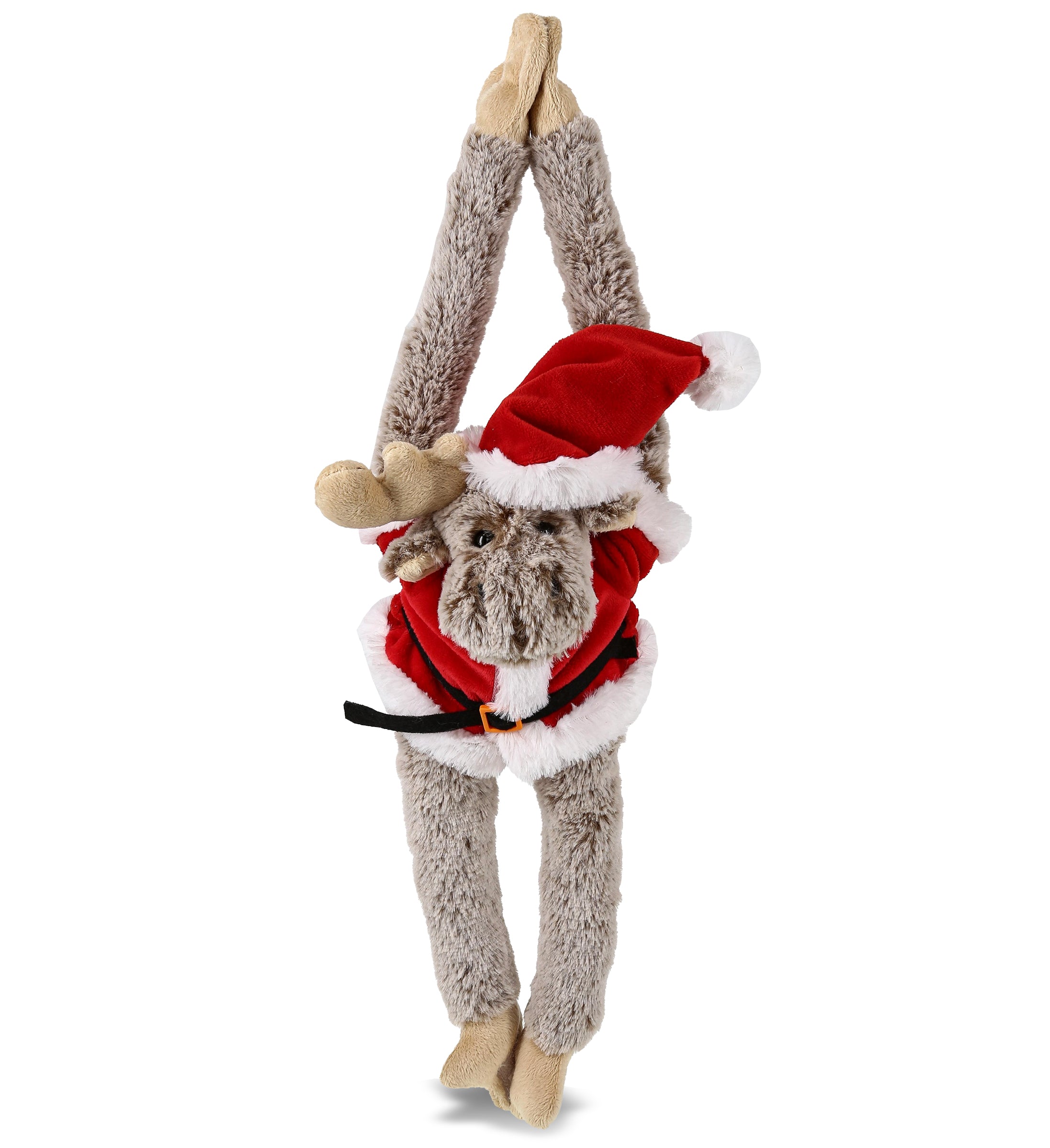 PLUSH SANTA - SUPER SOFT PLUSH - LONG ARMS - MOOSE