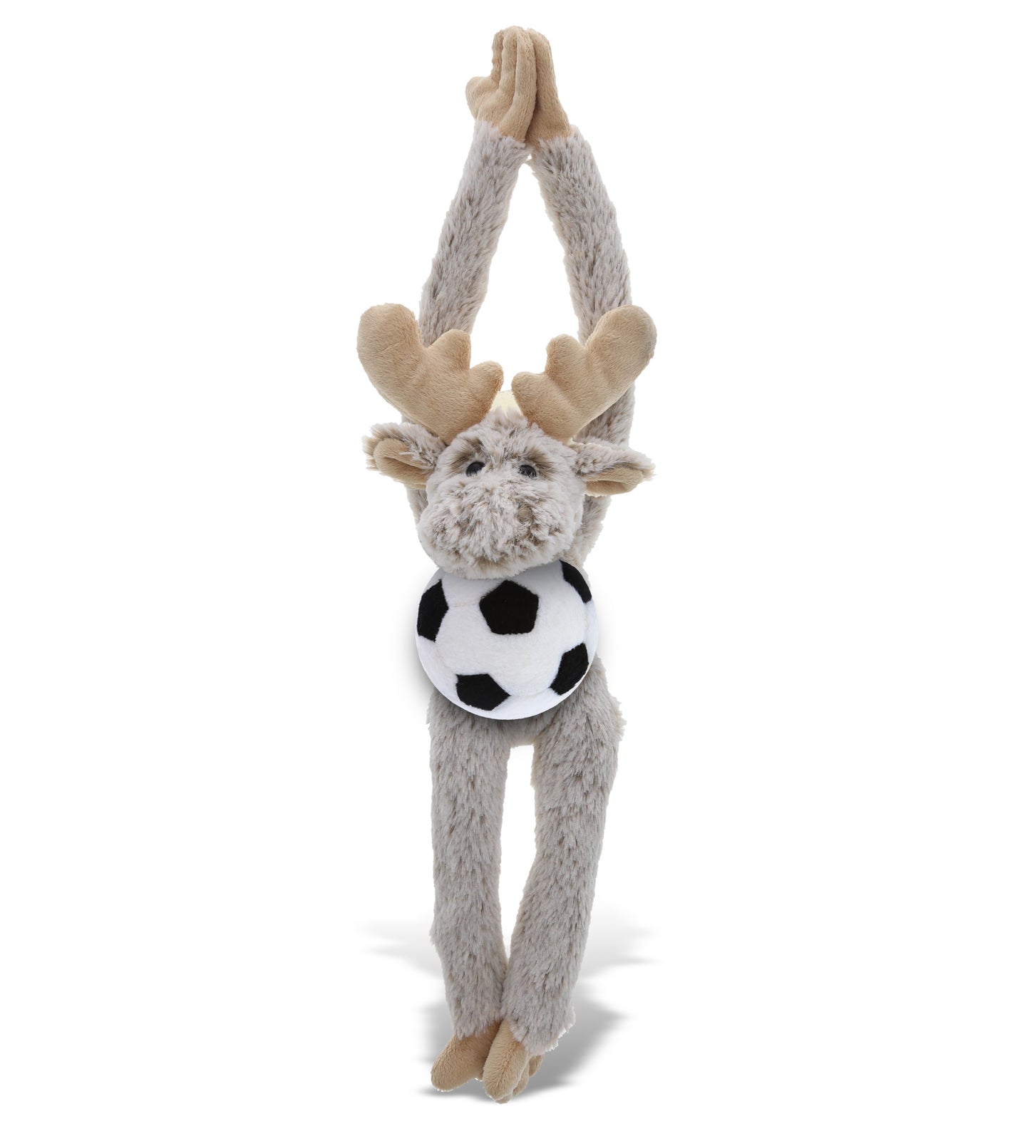 PLUSH SOCCER BALL - SUPER SOFT PLUSH - LONG ARMS - MOOSE
