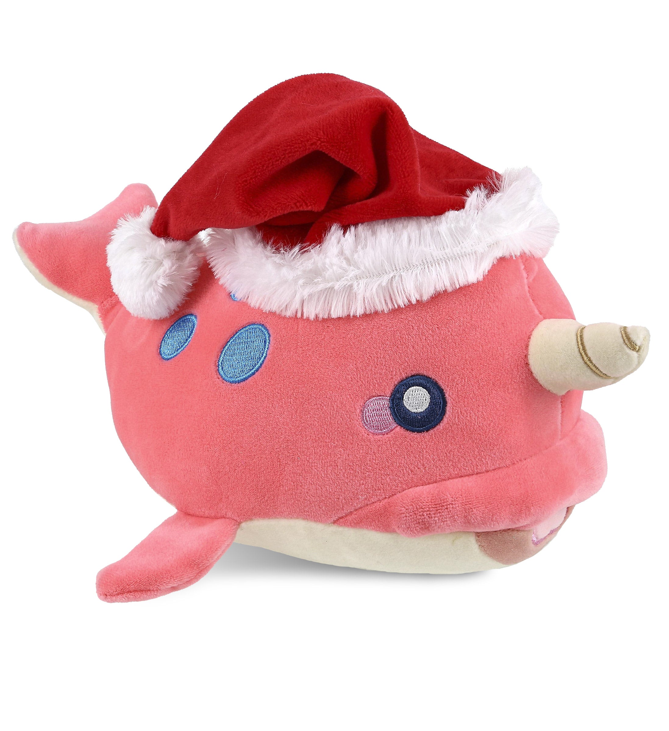 PLUSH SANTA - BABY SOFT PLUSH - PINK NARWHAL