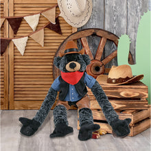 SUPER SOFT PLUSH - LONG ARMS - BLACK BEAR COWBOY DRESS UP