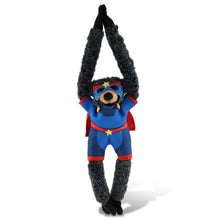 SUPER SOFT PLUSH - LONG ARMS - BLACK BEAR SUPER HERO
