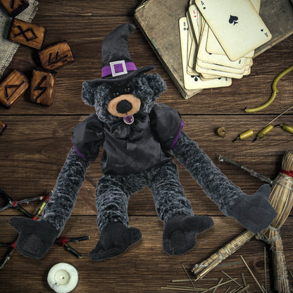 SUPER SOFT PLUSH - LONG ARMS - BLACK BEAR WITCH DRESS UP