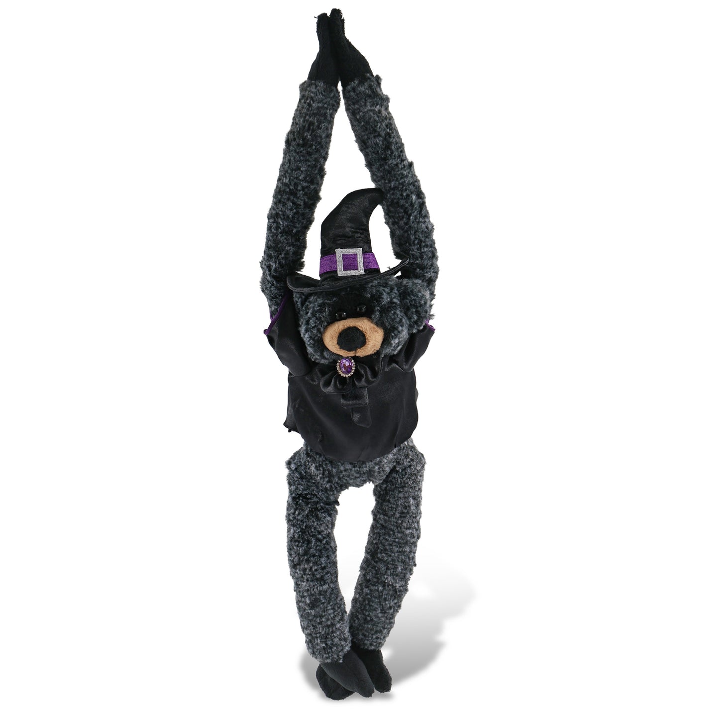 SUPER SOFT PLUSH - LONG ARMS - BLACK BEAR WITCH DRESS UP
