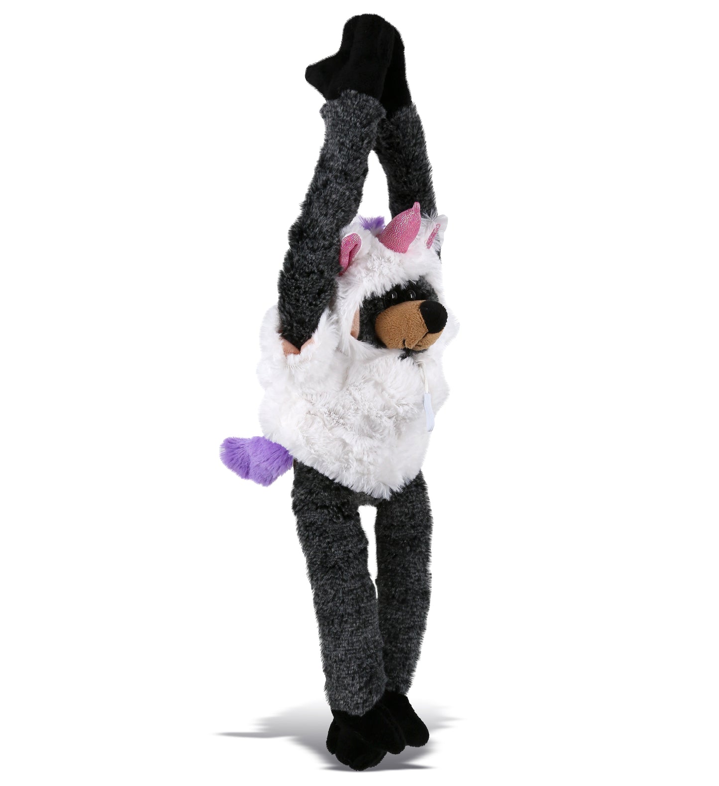 PLUSH UNICORN - SUPER SOFT PLUSH - LONG ARMS - BLACK BEAR