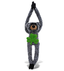 PLUSH SHAMROCK - SUPER SOFT PLUSH - LONG ARMS - BLACK BEAR