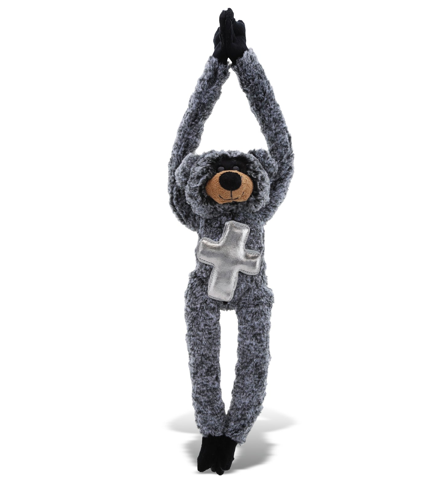 PLUSH CROSS - SUPER SOFT PLUSH - LONG ARMS - BLACK BEAR