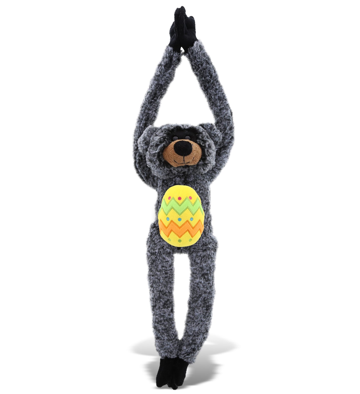 PLUSH EASTER EGG - SUPER SOFT PLUSH - LONG ARMS - BLACK BEAR
