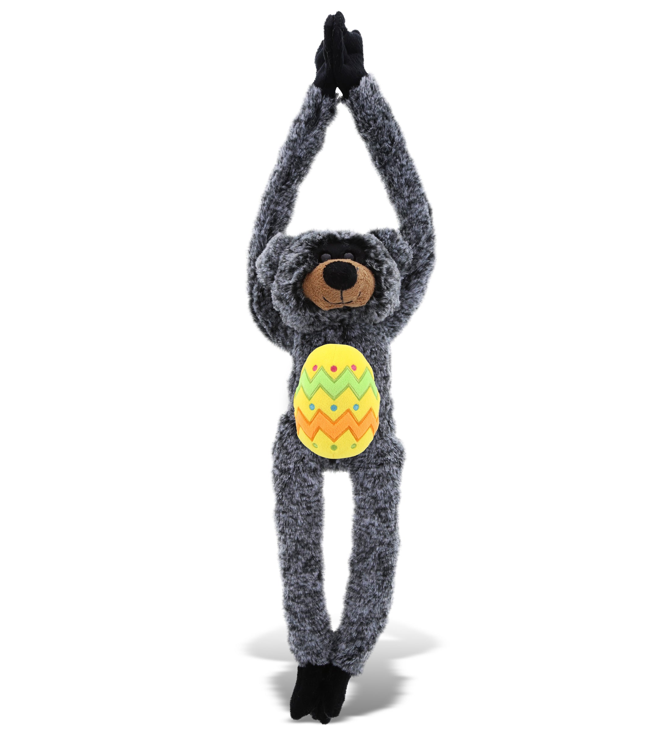 PLUSH EASTER EGG - SUPER SOFT PLUSH - LONG ARMS - BLACK BEAR